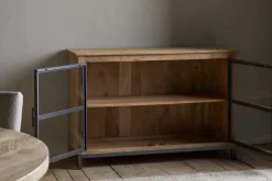 Kitchen Storage|Home Office^Nkuku Nirvi Mango Wood & Iron Sideboard - Black