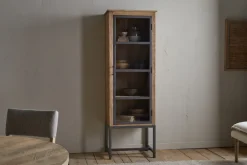 Kitchen Storage|Home Office^Nkuku Nirvi Mango Wood & Iron Tall Cabinet - Black