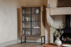 Home Office|Kitchen & Dining^Nkuku Nirvi Wood & Iron Cabinet - Black