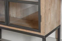 Home Office|Kitchen & Dining^Nkuku Nirvi Wood & Iron Cabinet - Black