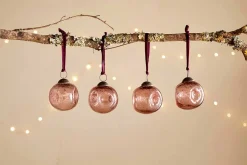 Baubles & Tree Decorations|New Christmas^Nkuku Nishan Pinched Baubles - (Set of 4) Copper