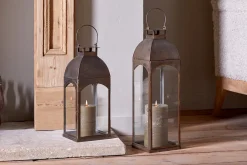 Lanterns|Garden Décor^Nkuku Nivas Lantern - Antique Brass
