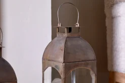 Lanterns|Garden Décor^Nkuku Nivas Lantern - Antique Brass