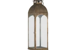 Lanterns|Garden Décor^Nkuku Nivas Lantern - Antique Brass