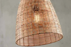 Pendant Shades|Pendant Lighting^Nkuku Noko Rattan Conical Pendant - Natural