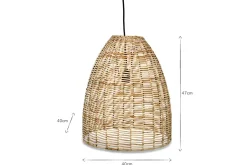 Pendant Shades|Pendant Lighting^Nkuku Noko Rattan Conical Pendant - Natural