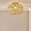 Ceiling Lights|Pendant Lighting^Nkuku Noko Rattan Flush Ceiling Light