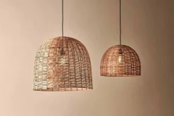 Pendant Shades|Pendant Lighting^Nkuku Noko Wicker Dome Pendant - Large