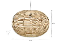 Pendant Shades|Pendant Lighting^Nkuku Noko Wicker Round Pendant - Natural - Small
