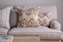 Bedroom Textiles|Cushions^Nkuku Nuvali Cotton & Jute Cushion Cover - Rust