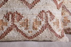 Bedroom Textiles|Cushions^Nkuku Nuvali Cotton & Jute Cushion Cover - Rust