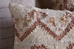Bedroom Textiles|Cushions^Nkuku Nuvali Cotton & Jute Cushion Cover - Rust