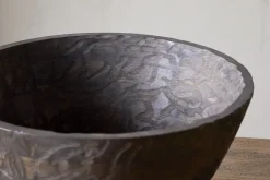 Bowls & Trays|Serving Bowls^Nkuku Nyati Wooden Serving Bowl - Dark Brown - Large
