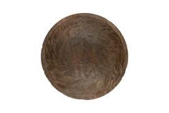 Bowls & Trays|Serving Bowls^Nkuku Nyati Wooden Serving Bowl - Dark Brown - Small