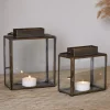 Desk Accessories|Lanterns^Nkuku Obi Mini Table Lantern - Antique Brass