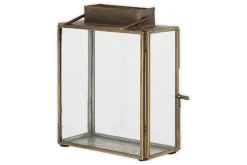 Desk Accessories|Lanterns^Nkuku Obi Mini Table Lantern - Antique Brass