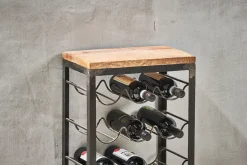 Kitchen Storage|Hallway & Bootroom^Nkuku Obra Industrial Wine Rack - Mango Wood & Iron - Small