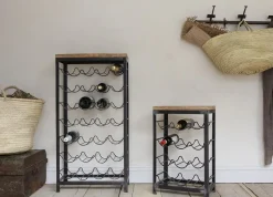Kitchen Storage|Hallway & Bootroom^Nkuku Obra Industrial Wine Rack - Mango Wood & Iron - Small