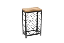 Kitchen Storage|Hallway & Bootroom^Nkuku Obra Industrial Wine Rack - Mango Wood & Iron - Small