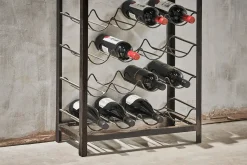Kitchen Storage|Hallway & Bootroom^Nkuku Obra Industrial Wine Rack - Mango Wood & Iron - Large