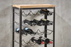 Kitchen Storage|Hallway & Bootroom^Nkuku Obra Industrial Wine Rack - Mango Wood & Iron - Large