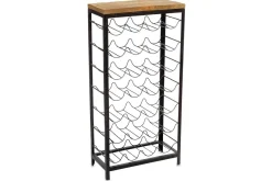 Kitchen Storage|Hallway & Bootroom^Nkuku Obra Industrial Wine Rack - Mango Wood & Iron - Large