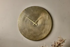 Decorative Home Accessories|Clocks^Nkuku Okota Wall Hung Clock - Antique Brass - Large