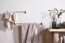Bathroom Accessories|Hooks & Rails^Nkuku Olani Bathroom Hanging Rail - Antique Brass