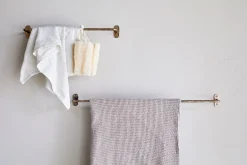 Bathroom Accessories|Hooks & Rails^Nkuku Olani Bathroom Hanging Rail - Antique Brass
