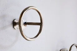 Bathroom Accessories|Hooks & Rails^Nkuku Olani Bathroom Hooks - Antique Brass - (Set of 3)