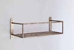 Bathroom Accessories|Storage & Shelving^Nkuku Olani Bathroom Shelf - Antique Brass