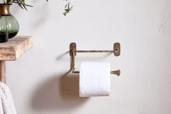 Bathroom Accessories^Nkuku Olani Toilet Roll Holder - Antique Brass