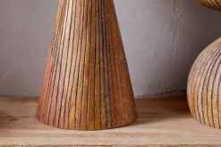 Decorative Home Accessories|Desk Accessories^Nkuku Omari Mango Wood Candlestick - Natural