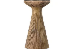 Decorative Home Accessories|Desk Accessories^Nkuku Omari Mango Wood Candlestick - Natural