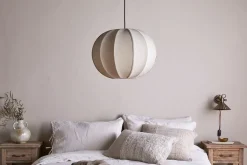 Lampshades|Pendant Shades^Nkuku Orisa Linen Lampshade - Off White