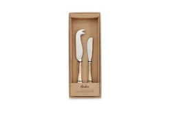 Serving Cutlery|Cheese Board & Knives^Nkuku Osko Cheese & Butter Knife Set - Brushed Gold (Set of 2)