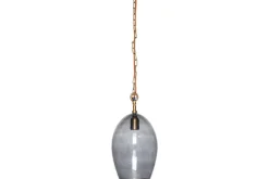 Statement Lighting|Pendant Lighting^Nkuku Otoro Recycled Glass Pendant - - Small Oval Smoke