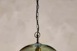Pendant Lighting^Nkuku Otoro Recycled Glass Pendant - - Small Round Green