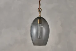 Statement Lighting|Pendant Lighting^Nkuku Otoro Recycled Glass Pendant - - Large Oval Smoke