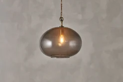 Statement Lighting|Pendant Lighting^Nkuku Otoro Recycled Glass Pendant - - Large Round Smoke