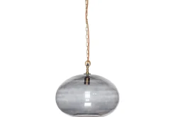 Statement Lighting|Pendant Lighting^Nkuku Otoro Recycled Glass Pendant - - Large Round Smoke