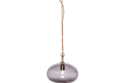 Statement Lighting|Pendant Lighting^Nkuku Otoro Recycled Glass Pendant - - Small Round Smoke