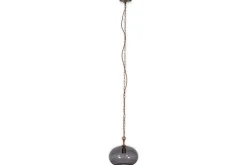 Statement Lighting|Pendant Lighting^Nkuku Otoro Recycled Glass Pendant - - Small Round Smoke