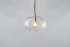 Pendant Lighting^Nkuku Otoro Recycled Glass Pendant - Clear - Small Round Clear Glass