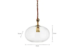 Pendant Lighting^Nkuku Otoro Recycled Glass Pendant - Clear - Small Round Clear Glass