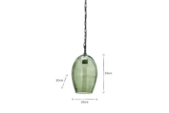 Pendant Lighting^Nkuku Otoro Recycled Glass Pendant - - Small Oval Green