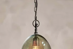 Pendant Lighting^Nkuku Otoro Recycled Glass Pendant - - Large Oval Green