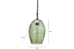 Pendant Lighting^Nkuku Otoro Recycled Glass Pendant - - Large Oval Green