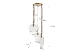 Statement Lighting|Pendant Lighting^Nkuku Otoro Statement Recycled Glass Cluster Pendant