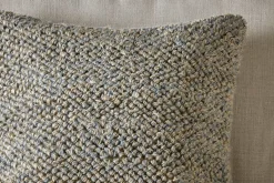 Bedroom Textiles|Cushions^Nkuku Paduna Jute & Cotton Cushion Cover - Soft Blue & Brown